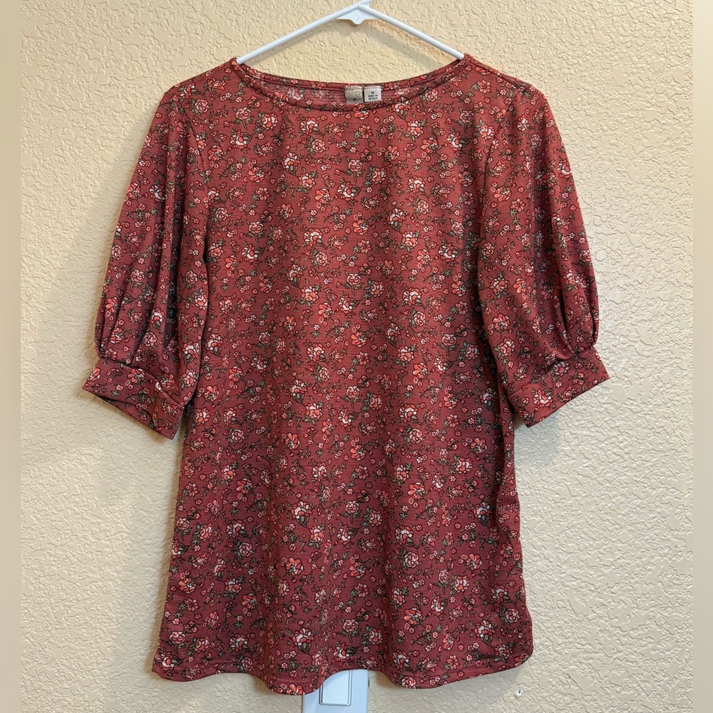 Misia Burgundy Floral Blouse